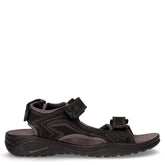 Sandalo sportivo in pelle nero | Boscaini Scarpe