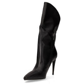 Stivale a punta con tacco black | Boscaini Scarpe