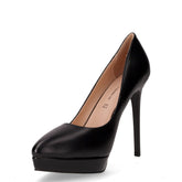 Décolleté a punta in ecopelle nero | Boscaini Scarpe