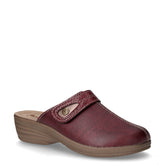 Ciabatta in ecopelle con zeppa bordeaux | Boscaini Scarpe