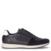 Avery sneaker in ecopelle e tessuto navy | Boscaini Scarpe