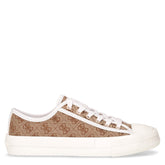 Sneaker in tessuto beige marrone bianco - GUESS DONNA | Boscaini Scarpe