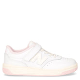 80 sneaker bambina in pelle bianco rosa - NEW BALANCE | Boscaini Scarpe