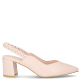 Slingback in ecopelle con tacco rosa polvere | Boscaini Scarpe