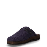 Ciabatta in tessuto blu lana | Boscaini Scarpe
