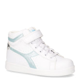 Game P High Ballet sneaker in ecopelle bianco azzurro - Sneakers Bambina | Boscaini Scarpe