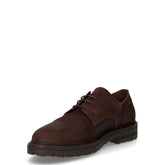 Scarpa stringata in pelle scamosciata marrone | Boscaini Scarpe