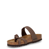 Gizeh ciabatta infradito in pelle mocca | Boscaini Scarpe