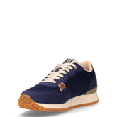 Sneaker in ecopelle e tessuto blu marino | Boscaini Scarpe