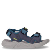 Strolly sandalo sportivo in ecopelle e tessuto tecnico blu petrolio | Boscaini Scarpe