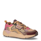 Garner Flashy sneaker in tessuto e pelle kaki multicolor | Boscaini Scarpe
