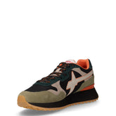 Yak sneaker in tessuto e pelle militare nero taupe | Boscaini Scarpe