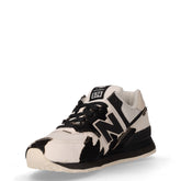 574 Sneakers in tessuto e cavallino nero bianco | Boscaini Scarpe