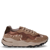 Sneaker in pelle scamosciata ed ecopelle fango bronzo | Boscaini Scarpe
