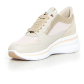 Sneaker con zeppa beige gold | Boscaini Scarpe