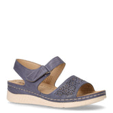 Sandalo in ecopelle con strappo blu - TOO LIKE | Boscaini Scarpe