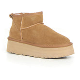 Stivaletto invernale con zeppa camel - Donna | Boscaini Scarpe