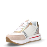 Sneaker in tessuto ed ecopelle bianco multicolor | Boscaini Scarpe