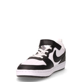Court Borough sneaker in ecopelle bambino bianco nero | Boscaini Scarpe