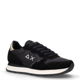 Ally Silver Gold sneaker in tessuto e pelle nero | Boscaini Scarpe