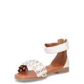 Sandalo con zip bianco mix | Boscaini Scarpe