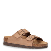Sara ciabatta in pelle con platform taupe | Boscaini Scarpe