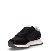 Ally Gold Silver sneaker in pelle e tessuto nero | Boscaini Scarpe