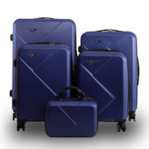 Set valigie rigide da 5 pezzi blu | Boscaini Scarpe