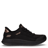Bobs Squad 4 Dire Step sneaker slip ins in tessuto nero | Boscaini Scarpe
