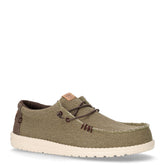 Wally stringata casual in tessuto oliva - HEY DUDE | Boscaini Scarpe