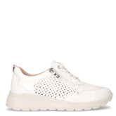 Sneaker in pelle e tessuto bianco argento | Boscaini Scarpe