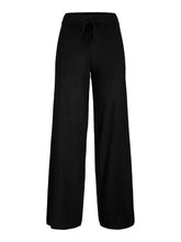 Pantalone a gamba larga in tessuto nero | Boscaini Scarpe