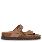 Hola ciabatta infradito in pelle taupe | Boscaini Scarpe