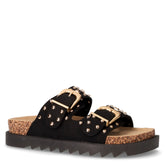 Ciabatta in ecopelle con borchie nero | Boscaini Scarpe