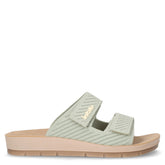 Ciabatta con strappi in tessuto verdino | Boscaini Scarpe