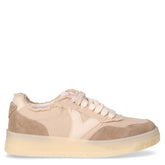 Sneaker in tessuto e suede con dettagli sfrangiati beige - Sneakers Donna | Boscaini Scarpe