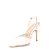 Sandalo in ecopelle con tacco bianco | Boscaini Scarpe