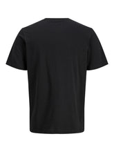 T-shirt con stampa montagna in cotone nero | Boscaini Scarpe