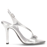 Sandalo in ecopelle con tacco argento - Sandali Con Tacco Donna | Boscaini Scarpe