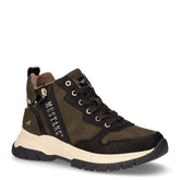 Sneaker in tessuto ed ecopelle nero kaki - Sneakers Donna | Boscaini Scarpe