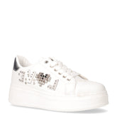 Sneaker in ecopelle con platform bianco argento - LAURA BIAGIOTTI | Boscaini Scarpe