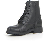 Stivaletto stringato con zip nero | Boscaini Scarpe