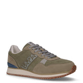 Sneaker in pelle e tessuto verde oliva | Boscaini Scarpe