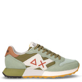 Jaki 2.0 Bicolor sneaker in pelle e tessuto verde - SUN68 UOMO | Boscaini Scarpe