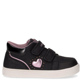 Moby High Cut sneaker bambina in ecopelle nero - Sneakers Bambina | Boscaini Scarpe