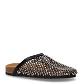 Ciabatta in tessuto intrecciato con strass nero - TOO LIKE | Boscaini Scarpe