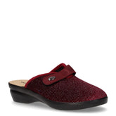 Ciabatta da casa con glitter in tessuto rosso - Ciabatte Donna | Boscaini Scarpe