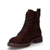 Anfibio in tessuto scamosciato con zip mocca | Boscaini Scarpe