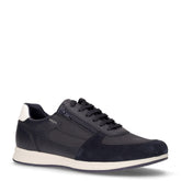 Avery sneaker in ecopelle e tessuto navy | Boscaini Scarpe