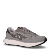 Niki 4.0 Solid sneaker in tessuto ed ecopelle grigio medio | Boscaini Scarpe